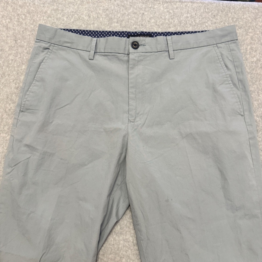 Banana Republic Aiden Chino Mens 35x30 Light Grey Slim Fit Cotton Stretch Pants - Picture 2 of 11